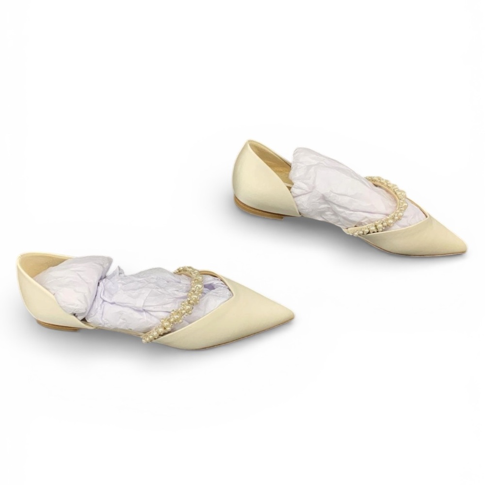 Badgley Mischka - Ivory Natalia Flats - Bridal Flats - NIB - Size 7.5 - Picture 10 of 13